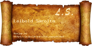 Leibold Sarolta névjegykártya